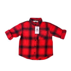 پیراهن نوزادی پسرانه چهار خانه